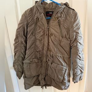 Miss Sixty Olive Hooded Puffer Jacket size Med originally $385